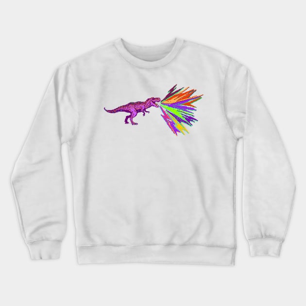 Pixel Roar Crewneck Sweatshirt by 38Sunsets